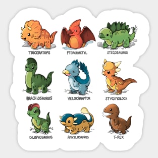 Dinosaurs Kawaii Sticker